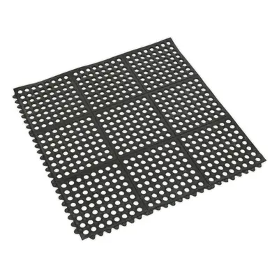 920 x 920mm Interlocking Anti Fatigue Mat Pack - Hard Wearing Anti Slip Cover