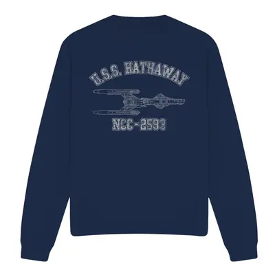 (XL, Navy) Star Trek Unisex Adult Hathaway Athletic Sweatshirt