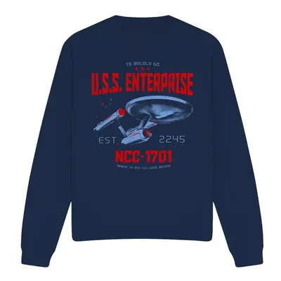 (M, Navy) Star Trek Unisex Adult Stardate Sweatshirt