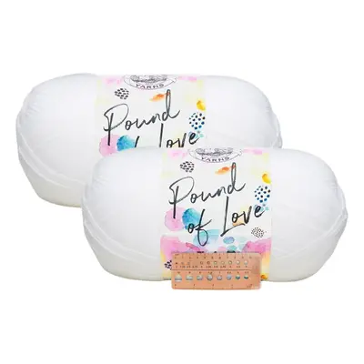 Lion Brand Yarn - Pound of Love - Pack (White)