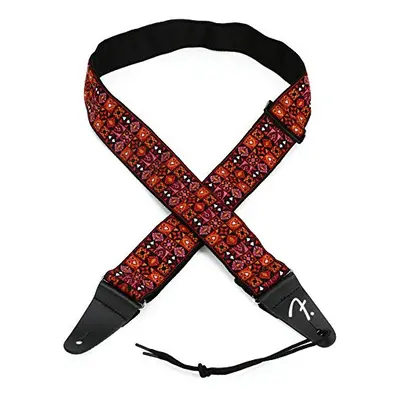 Fender Festival - Guitar Strap - Vintage Inspired Woven - Red Mosaic Design