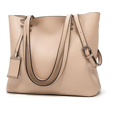 (beige) Zency Soft Artificial Leather Handbag Large Capacity Daily Casual Women&apos;s Shoulder 