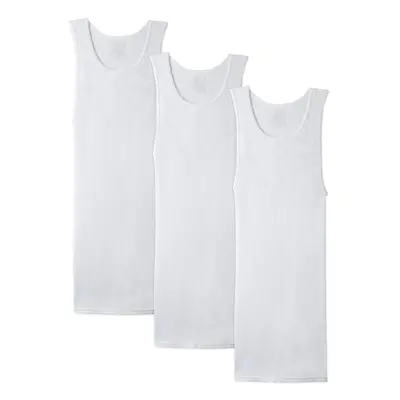 Fruit of the Loom Men's Tall Tag-Free Undershirts Big Man-Tank-3 Pack 3X-Large