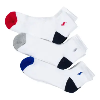 Polo Ralph Lauren 6-Pack Heel Toe Arch Support Quarter Socks Sz Fits 6-12.5 White Assorted