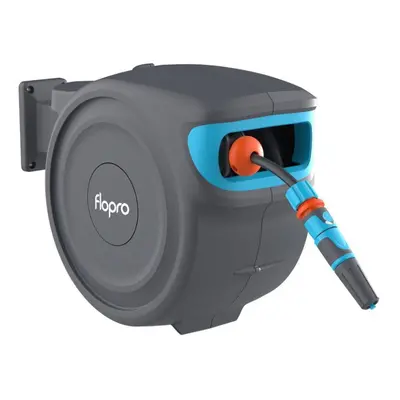 Flo Pro Automatic Wall Mounted Rewind Garden Hose Reel 20m