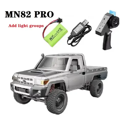 (MN82 Silvery) Full Scale RC CAR1:12 2.4G 4WD Off-Road Crawler Car Pick Up TruckControllable Hea