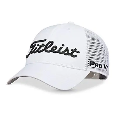 Titleist Men's Tour Performance Mesh Hat White/Black