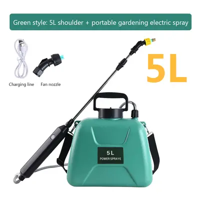 (Green) Electric Sprayer Garden Automatic Atomization USB 2000mAh Plant Sprayer Bottle Sprinkler