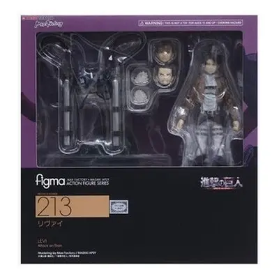 (213 With Retail Box) Attack on Titans Levi Ackerman Action Anime Figura Kawai Eren Jaege Mikasa