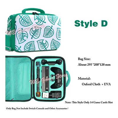 (Style D) Deluxe Cute Bag for Nintend Switch Portable Protective Hard Carrying Box Soft Lining N