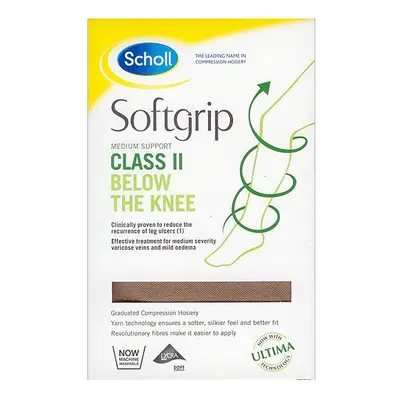 Softgrip Medium Support Class II Compression Stockings for Women - Below The Knee, Open Toe - Cl