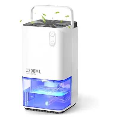 (White) 1200ml Electric Dehumidifier with Ultra Quiet and Auto Off Color LED