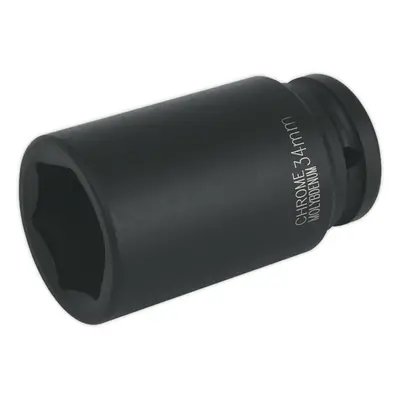 34mm Forged Deep Impact Socket - 3/4 Inch Sq Drive - Chromoly Wrench Socket