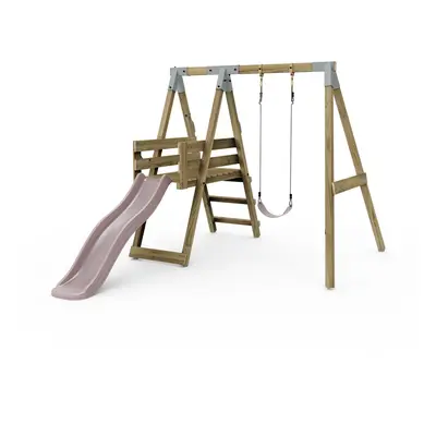 Premium Single Swing with Deck - Flex Dusky Pink