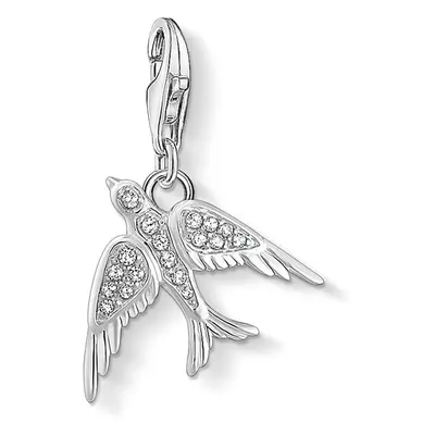 THOMAS SABO Sterling Silver Cubic Zirconia Bird Charm