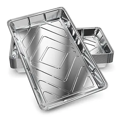 20 Pack - Disposable Aluminium Foil Baking Trays, Tray Bakes, Containers for Baking, Roasting, F