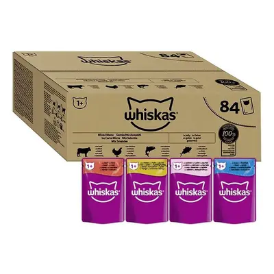 Whiskas 1+ Mixed Selection in Jelly 84x85g Pouches, Adult Cat Food