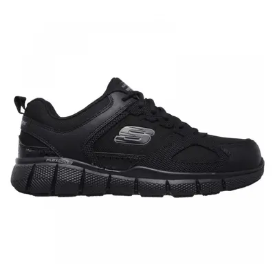 (12 (Adults'), Black) Work: Telphin Sanphet SR Black Mens Slip Resistant Lace Trainers