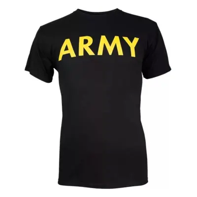 Army Black T-Shirt Yellow Imprint - 3XL