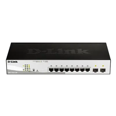 D-Link Switch DGS-1210-10P/E 8xGBit/2xSFP 19" Managed PoE (65W)