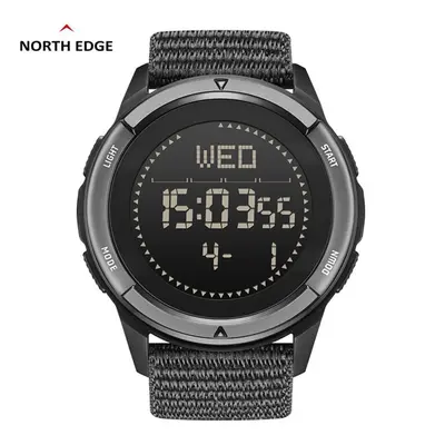 (black) North Edge Apls Men&apos;s Carbon Fiber Digital Watch Shock Militray Sports Super Light 