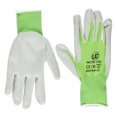 UCI NCN Lightweight Nitrile Coated Work DIY Gardening Work Assembly Safety Gloves (8/Medium, NCN