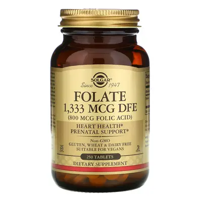 Solgar, Folate, 1,333 mcg DFE, Tablets