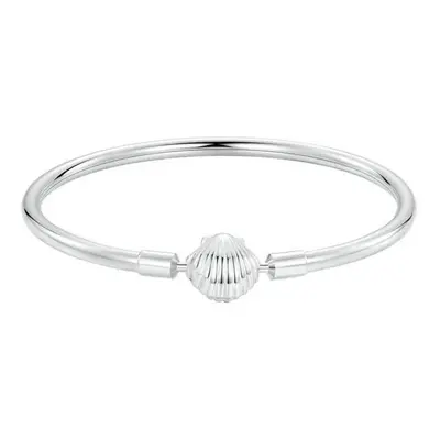 (19) Bamoer Authentic Sterling Silver Charm Bracelet, Classic Shell Basic Bangle For Women Charm