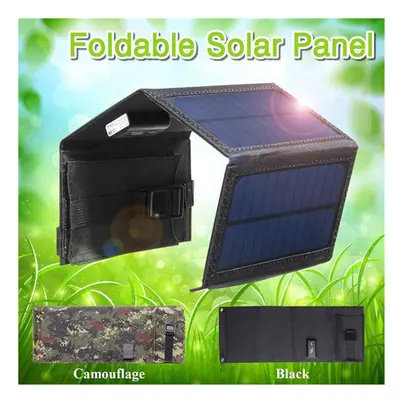 (Camouflage) 20W Outdoor Foldable Solar Panels Cell 5V USB Portable Solar Smartphone Battery Cha