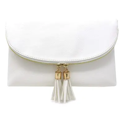 Solene Women's Envelop Clutch Crossbody Bag With Tassels Accent (WU075