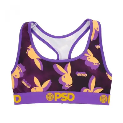 Playboy 882742-large 3D Logo Tumble PSD Sports Bra - Large