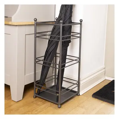 Charnwood Iron Umbrella Stand with Drainage Hole Space Saving Inside/Outside Use 2.04kg Dark Gre