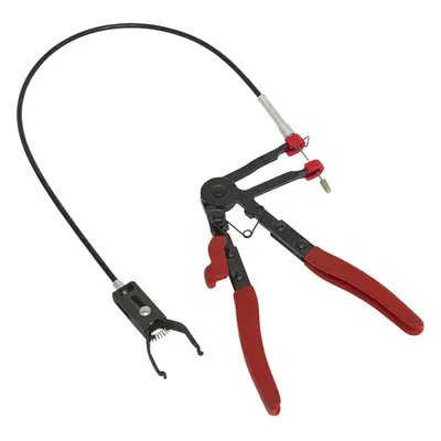 Remote Action Button Clip Pliers - Long Reach Flexible Cable - Compact Head