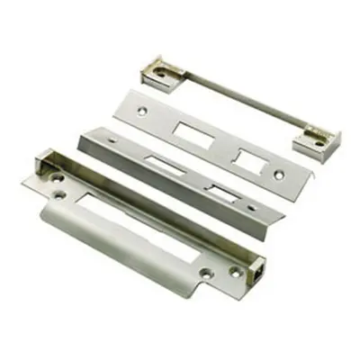 Rebate Kit for BS Cylinder Sash Locks For Double Doors 13mm Satin Steel