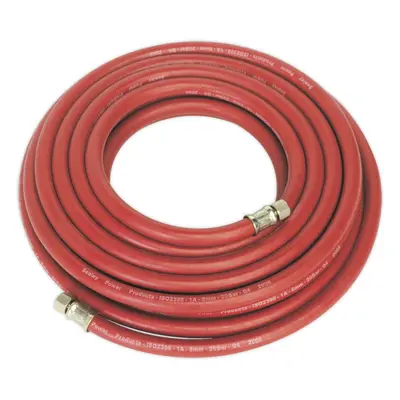 Rubber Alloy Air Hose with 1/4 Inch BSP Unions - Metre Length - 8mm Bore