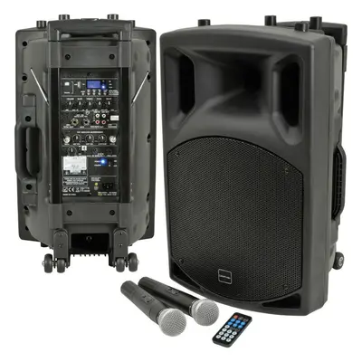 250W 15" Outdoor Portable PA System Bluetooth Karaoke Speaker Wireless Battery