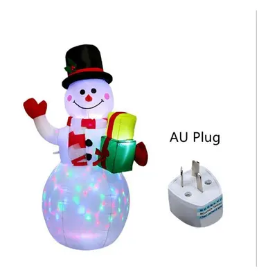 (AU Plug) Led Illuminated Inflatable Snowman Air Pump Inflatable Toys Indoor Outdoor Holiday Chr