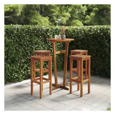 vidaXL Bar Stools pcs Solid Wood Acacia