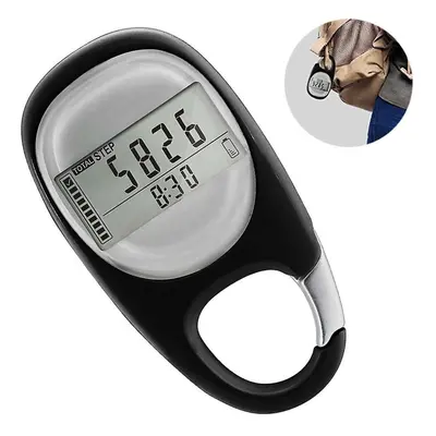 3D Digital Walking Distance Clip On Pedometer Step Counter With Clip