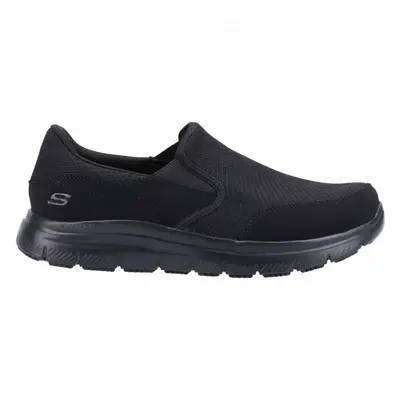 Work Relaxed Fit: Flex Advantage - McAllen SR Wide | Black | Mens Slip Resistant Lace Shoes