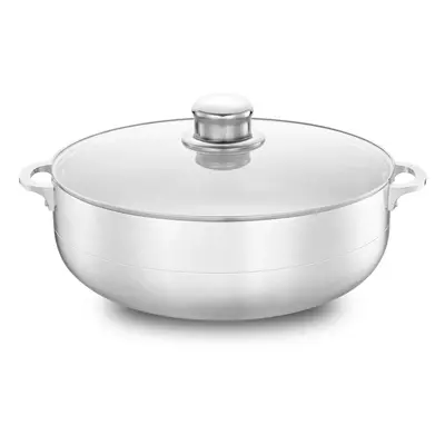 Alpine Cuisine 7-Quart Aluminum Caldero Stock Pot with Glass Lid Cook