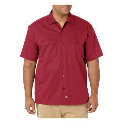 Dickies mens Short Sleeve work utility shirts English Red Heather Sm