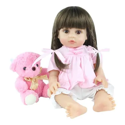 (purple, 48cm, Full Body Silicone) Bzdoll Lifelike Cm Full Silicone Soft Body Girl Boy Reborn Ba