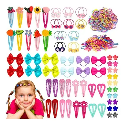 678 Pcs Varies Girls Hair Accessories, Contains Hair Clips, Elastic Hair Ties Bulk, Bow Hair Cli