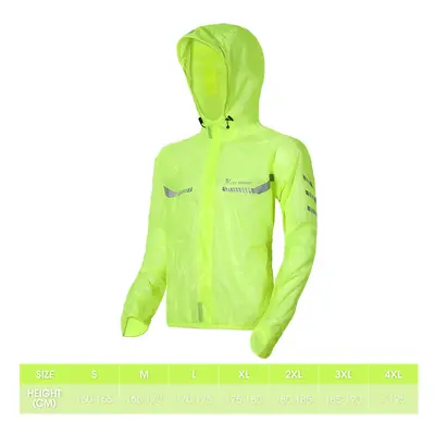 (Green coat, S) Cycling Raincoat Waterproof Breathable Cycling Jacket Reflective Clothing Men Sp