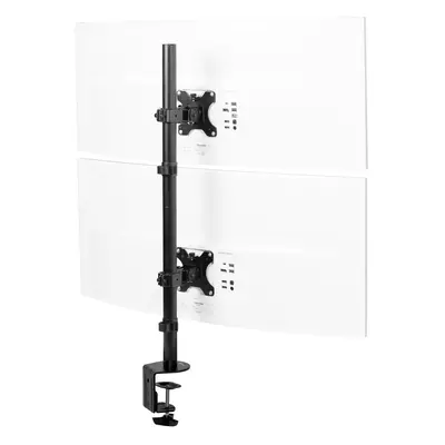 VIVO Dual Vertically Stacked Ultra-Wide Monitor Desk Mount Extra Tall Heavy Duty Adjustable Stan