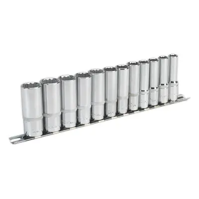 12 PACK - DEEP Socket Set - 3/8" Metric Square Drive - Point WallDrive Torque