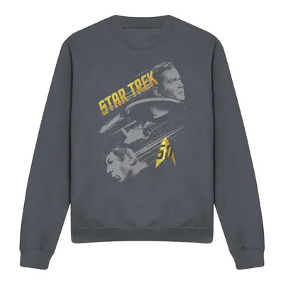 (M, Charcoal) Star Trek Unisex Adult Year Frontier Sweatshirt