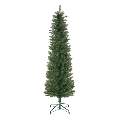 HOMCOM Foot Artificial Pencil Christmas Tree with Branches, Green