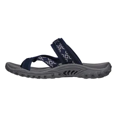 Skechers Women's Reggae-Trailway Flip-Flop navy/gray M US